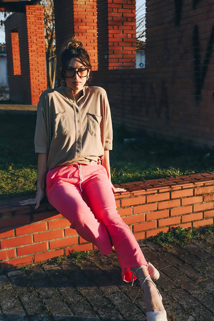 Liv Bergen Hose Frottee in pink lemonade Fabrikverkauf