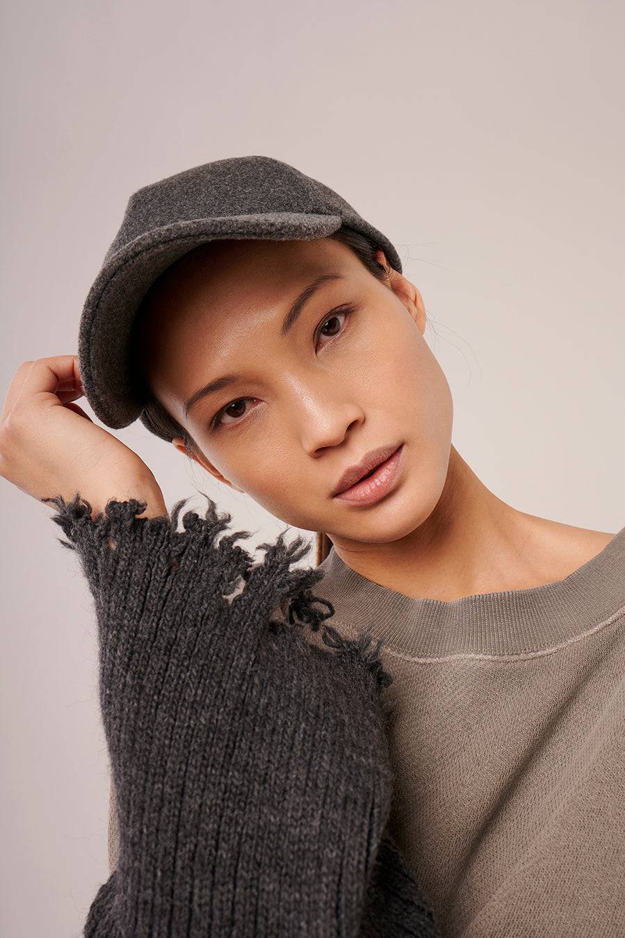 Liv Bergen Sweater Cotton dye in mocca Online Outlet