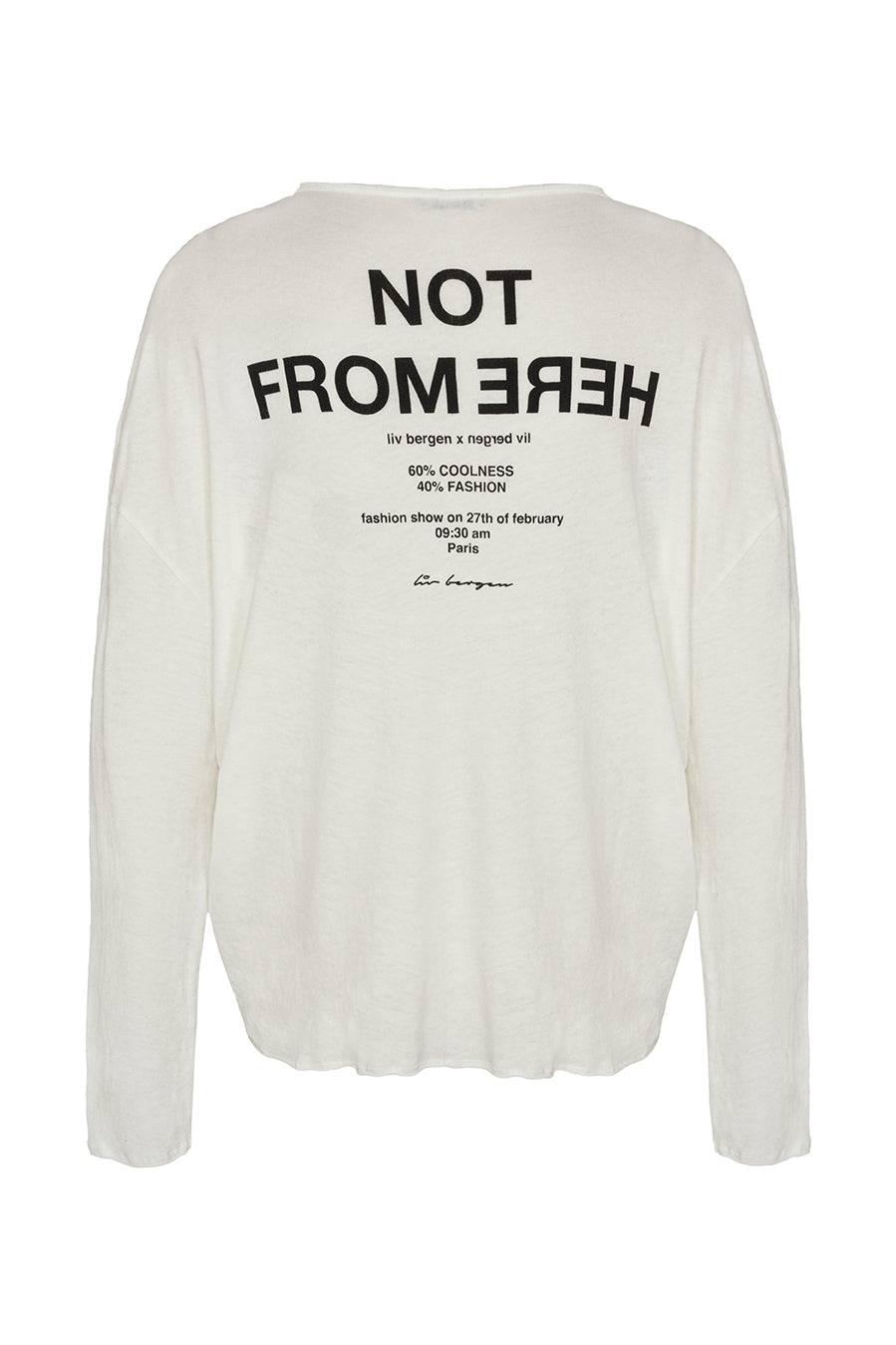 Liv Bergen Shirt Not in creme Zeitlich begrenztes Angebot