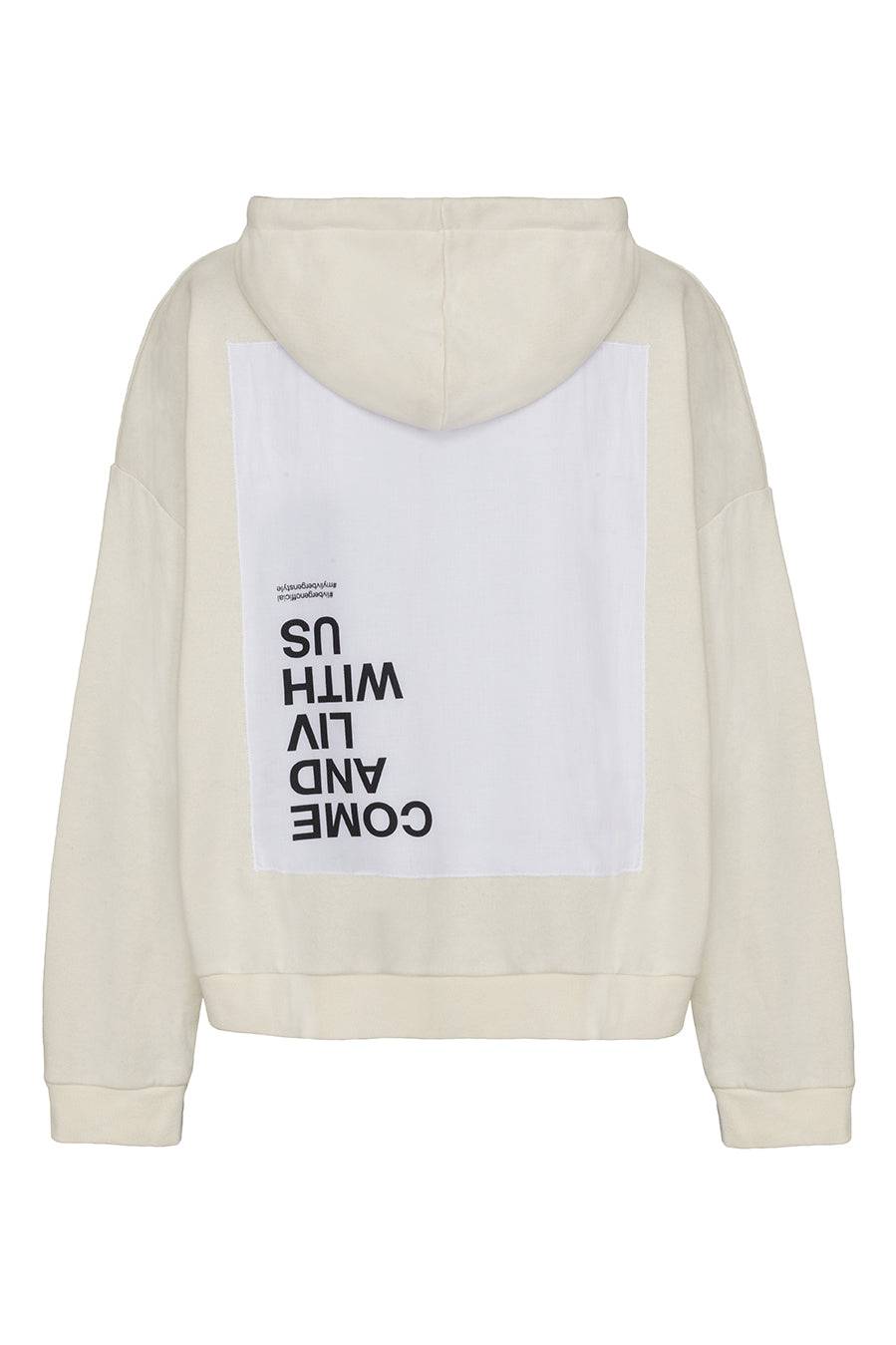 Liv Bergen Hoodie Come in offwhite Tiefpreis