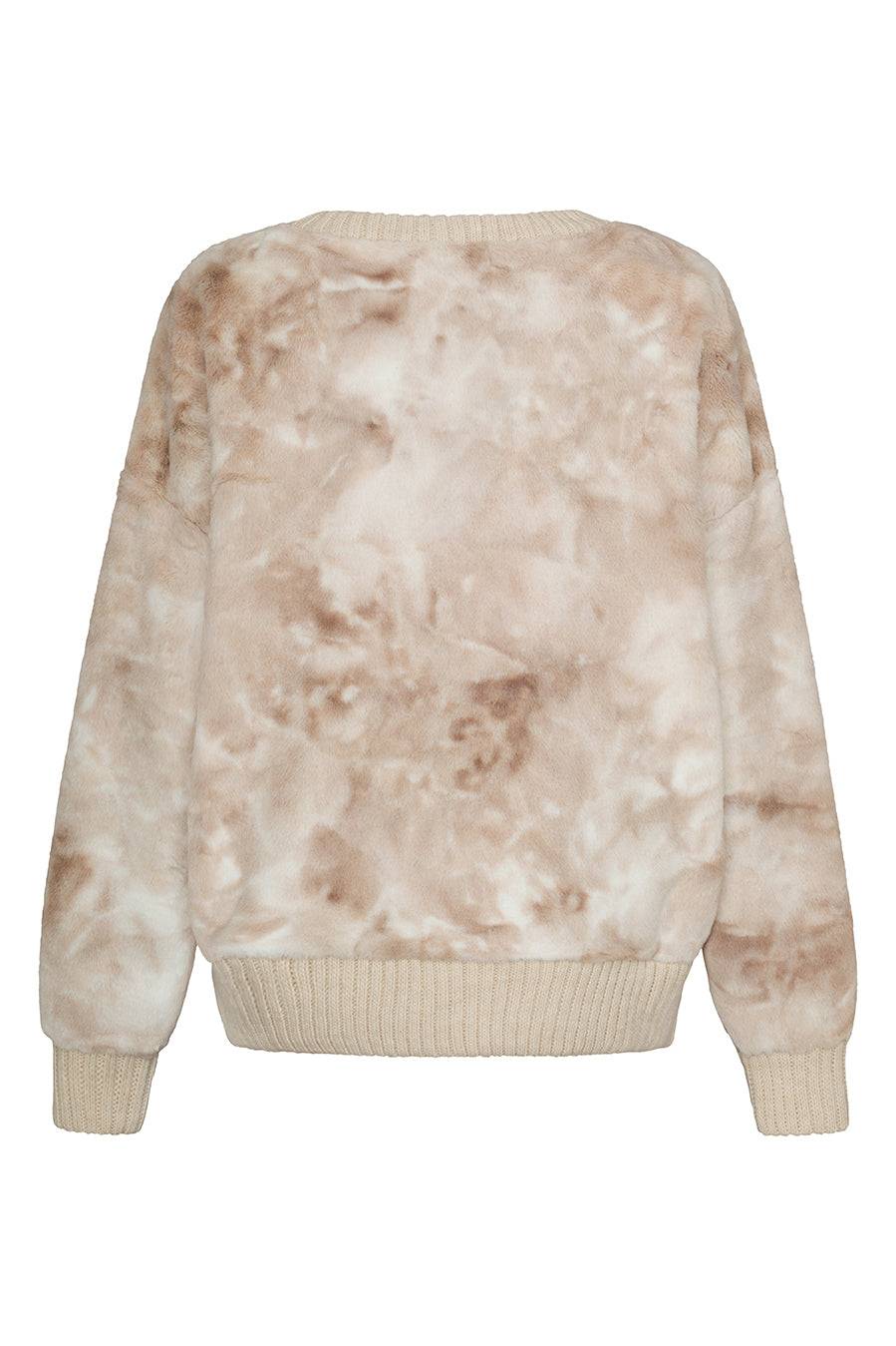 Liv Bergen Sweater Soft in beige batik Bis zu 50% Rabatt