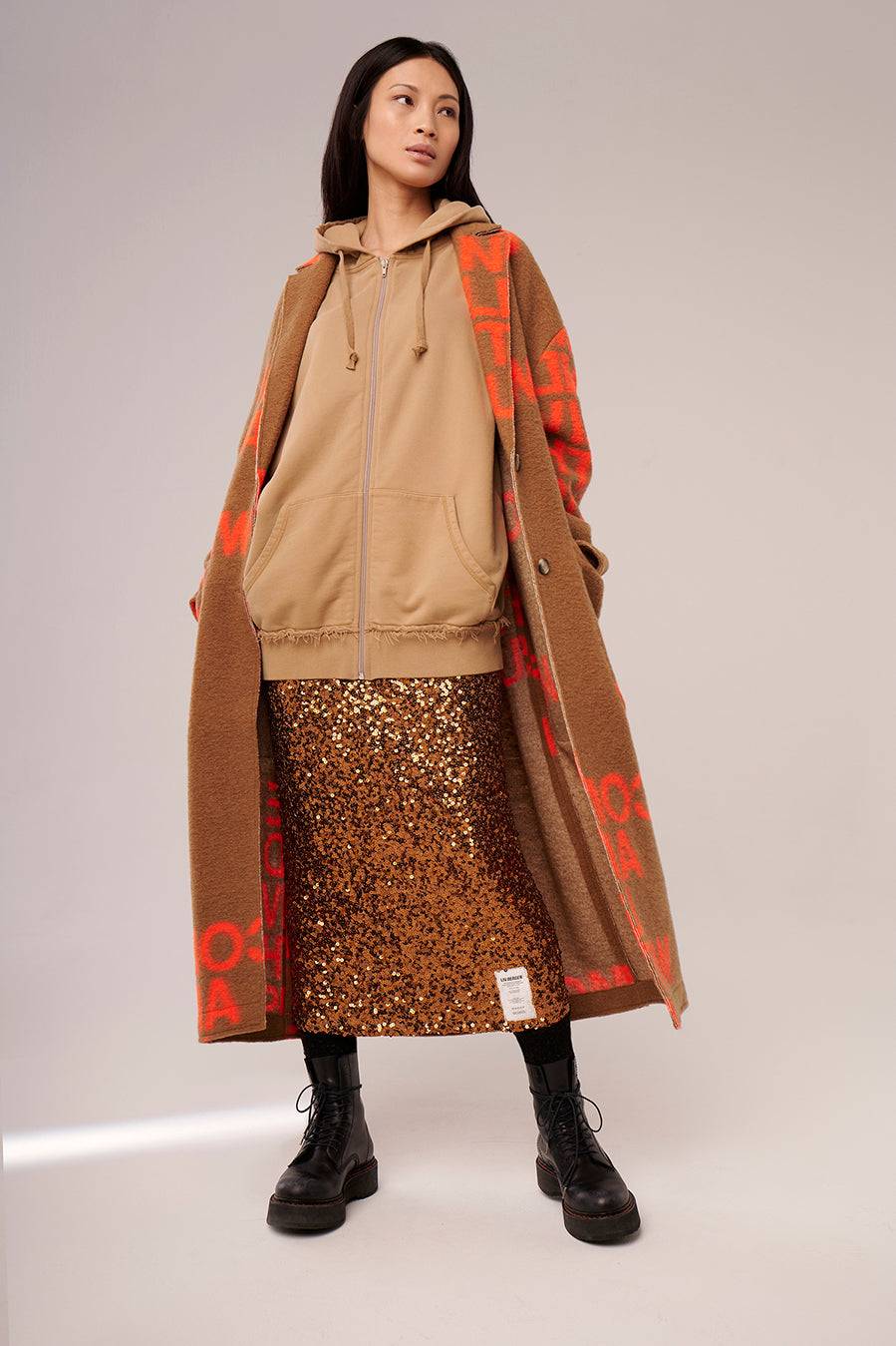 Liv Bergen Mantel Come in camel/orange Sonderangebot der Fabrik