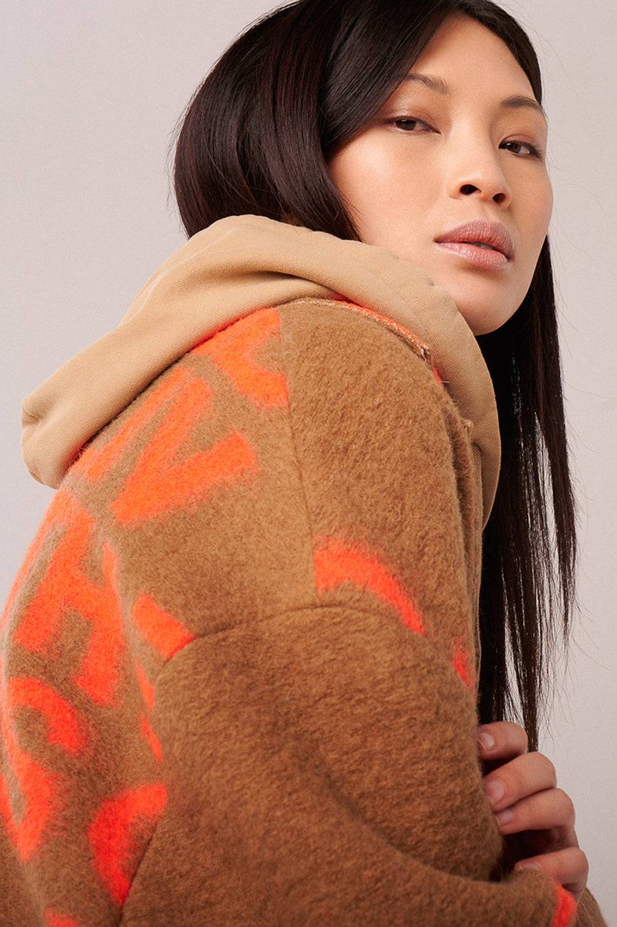 Liv Bergen Mantel Come in camel/orange Sonderangebot der Fabrik