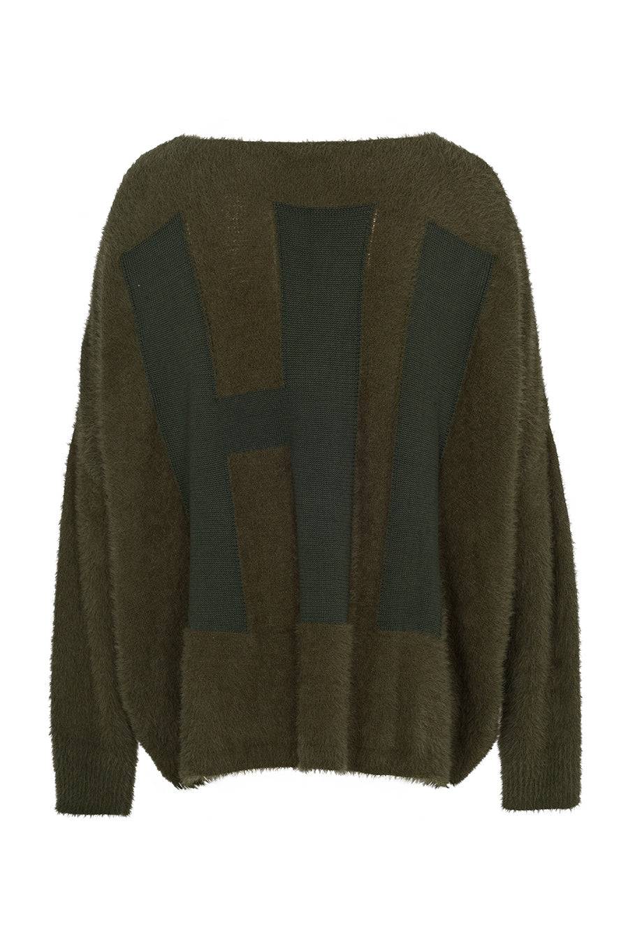 Liv Bergen Sweater HI knit in olive Begrenzt auf 3 Tage