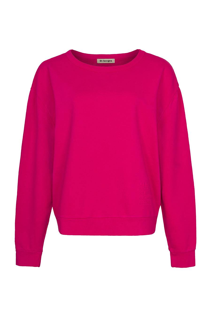 Liv Bergen Sweater Organic in fuchsia Outlet