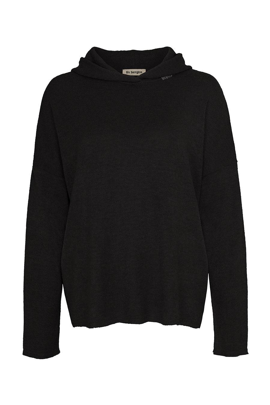 Liv Bergen Hoodie Knit in black Hotsell