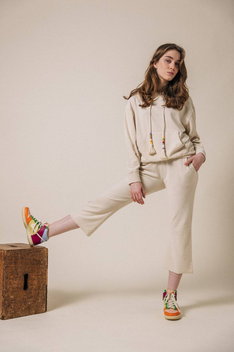 Liv Bergen Hoodie California in creme Limitierter Zeitrabatt