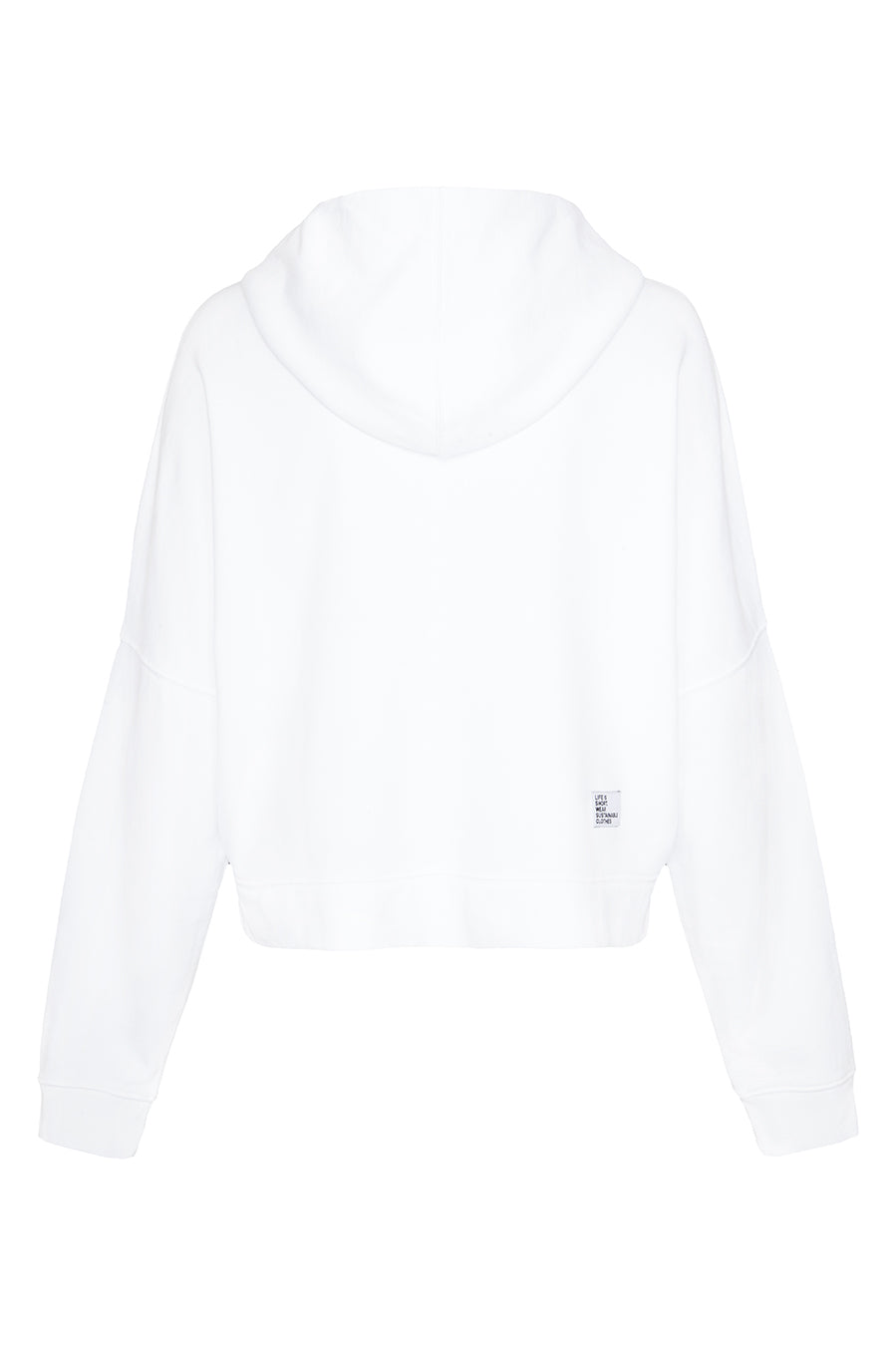 Liv Bergen Hoodie cropped in optic white Fabrikpreis