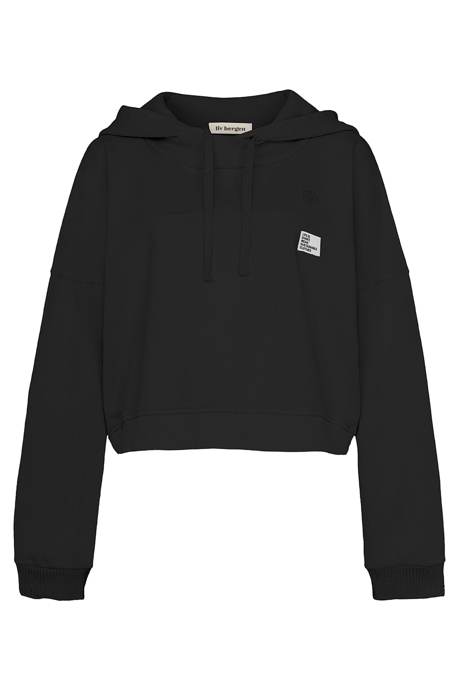 Liv Bergen Hoodie Organic in black Sonderangebot