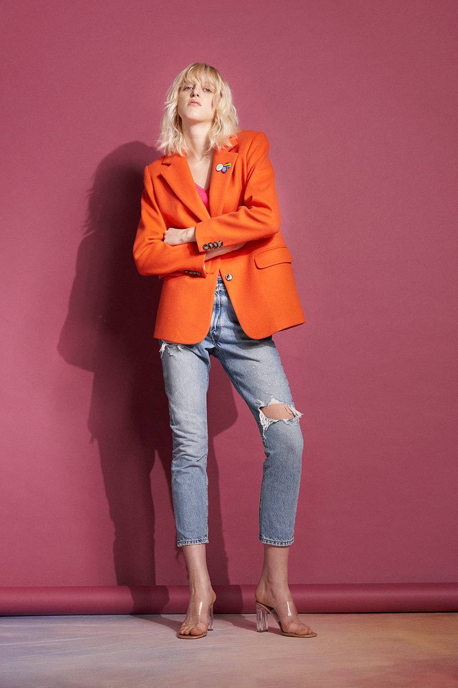 Liv Bergen Blazer in orange Kostenlose Rückgabe