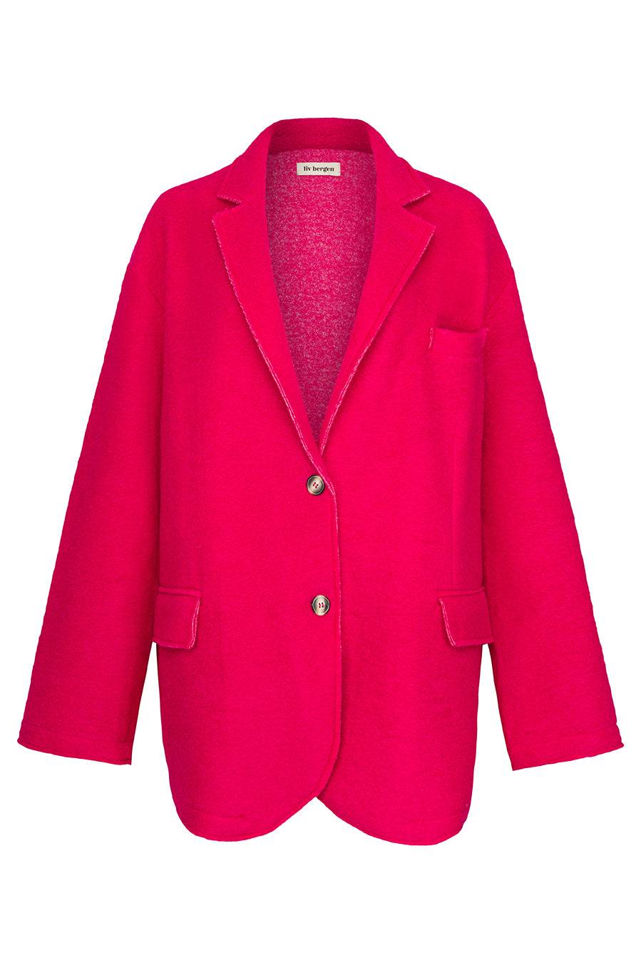 Liv Bergen Oversized Jacke "THAT DON'T IMPRESS ME MUCH" in pink Sonderangebot der Fabrik
