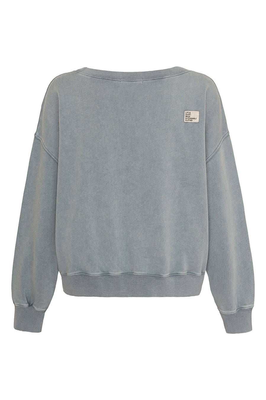 Liv Bergen Sweater square "100% Organic Cotton" in stormy Kauf eins, bekomm eins gratis