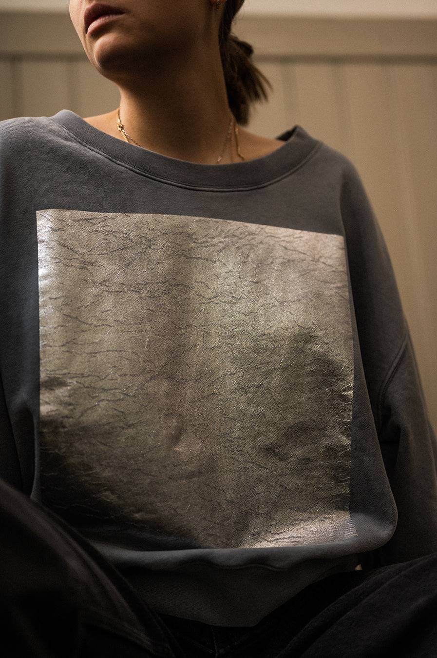 Liv Bergen Sweater square "100% Organic Cotton" in stormy Kauf eins, bekomm eins gratis
