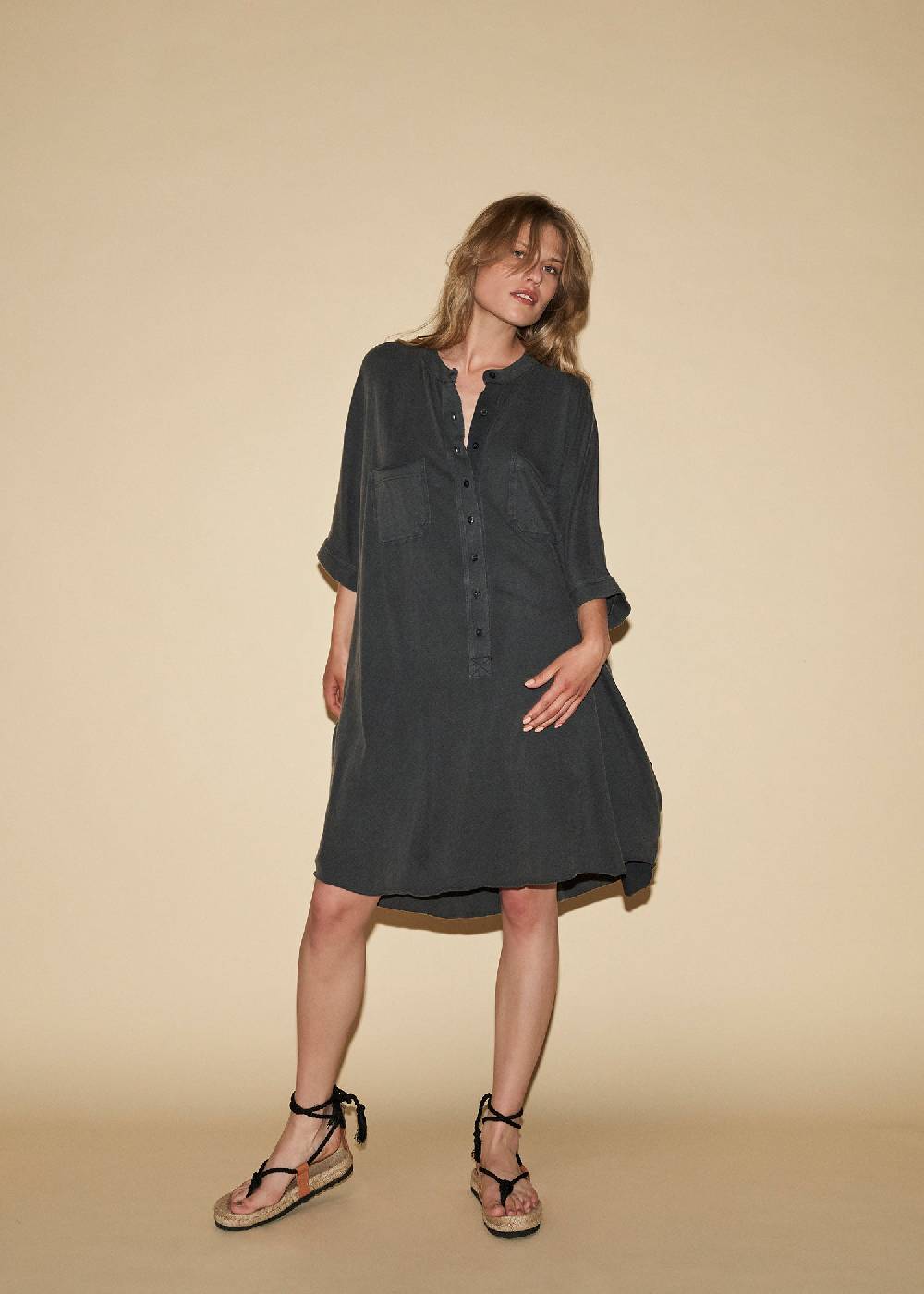 Liv Bergen Kleid oversized in peat Super Sparpreis