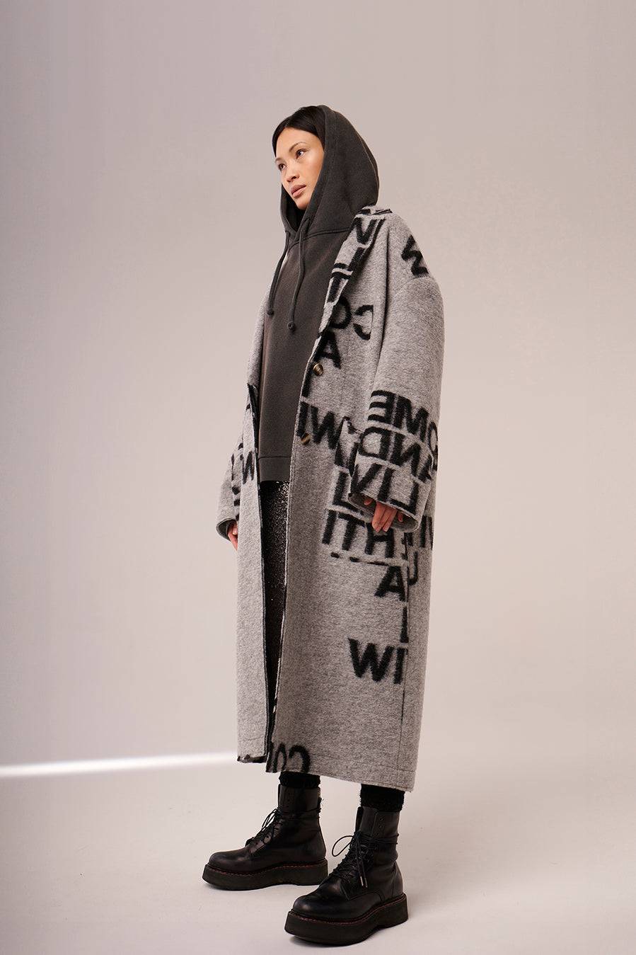 Liv Bergen Mantel Come in black/grey Riesige Rabatte