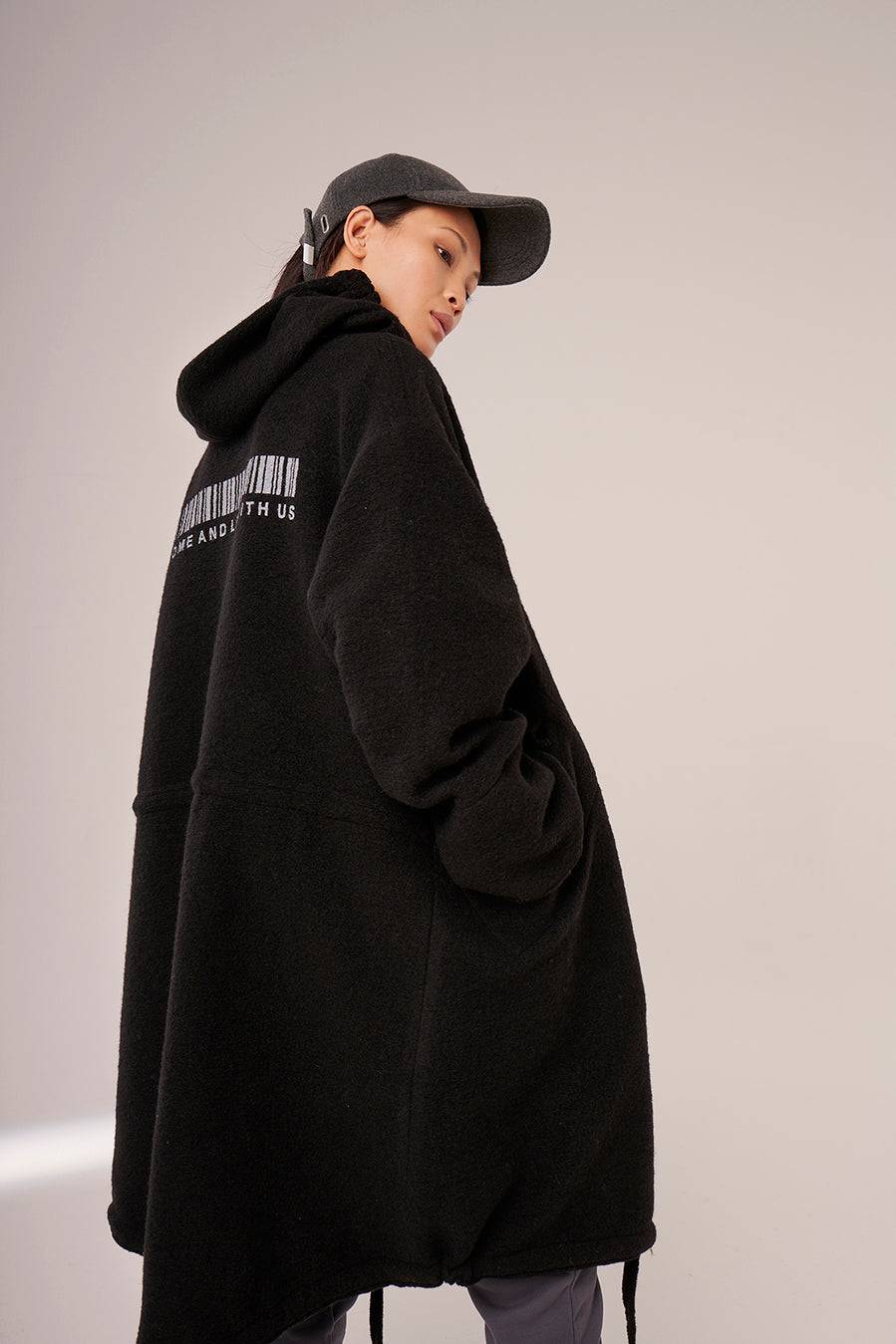 Liv Bergen Jacke Parka in black Verkauf