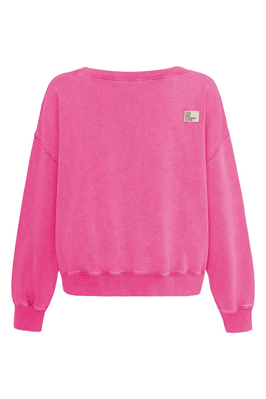 Liv Bergen Sweater square "100% Organic Cotton" in rose Fabrikverkauf