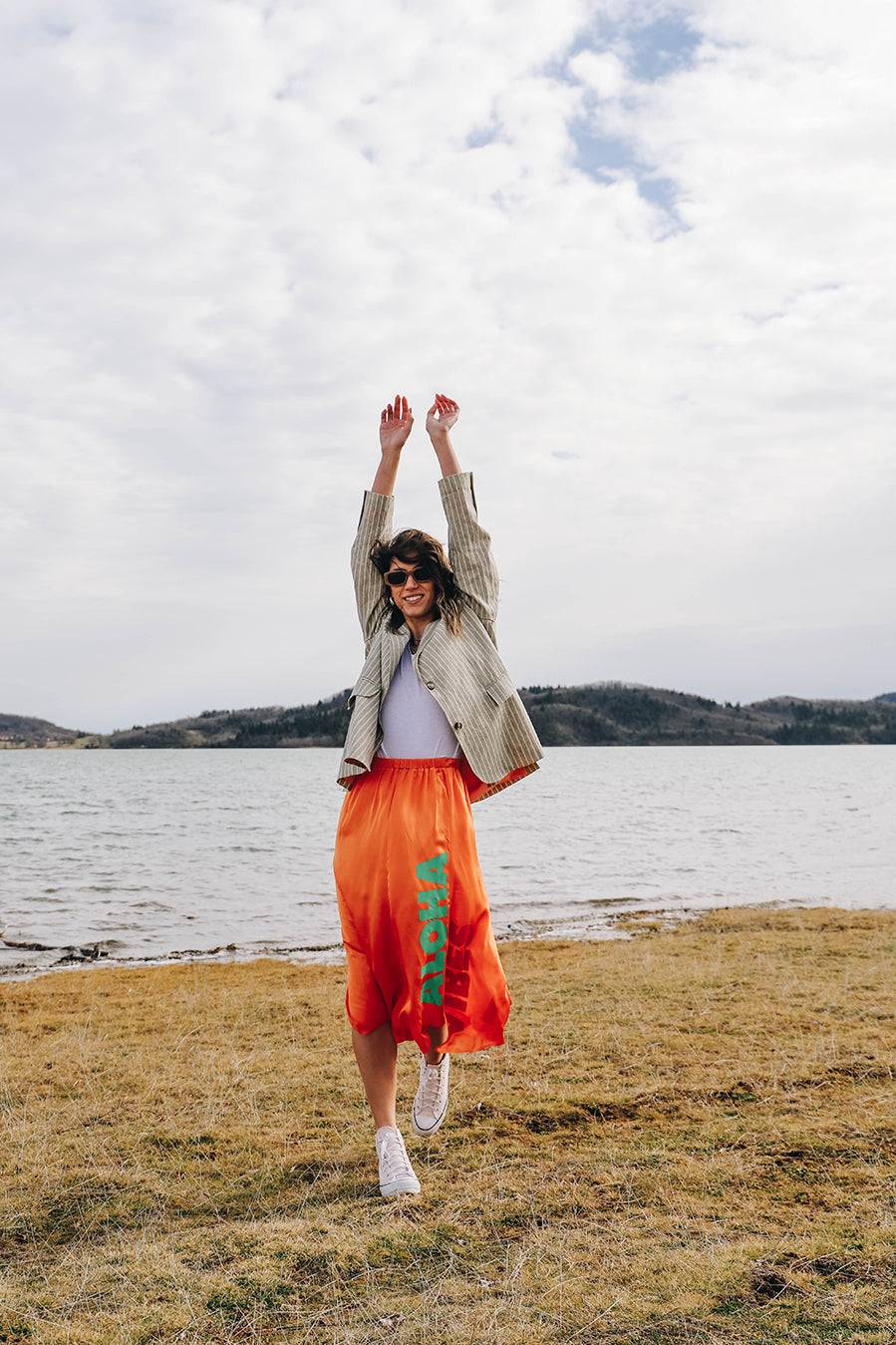 Liv Bergen Rock ALOHA VIBES in orange Fabrik Onlineshop