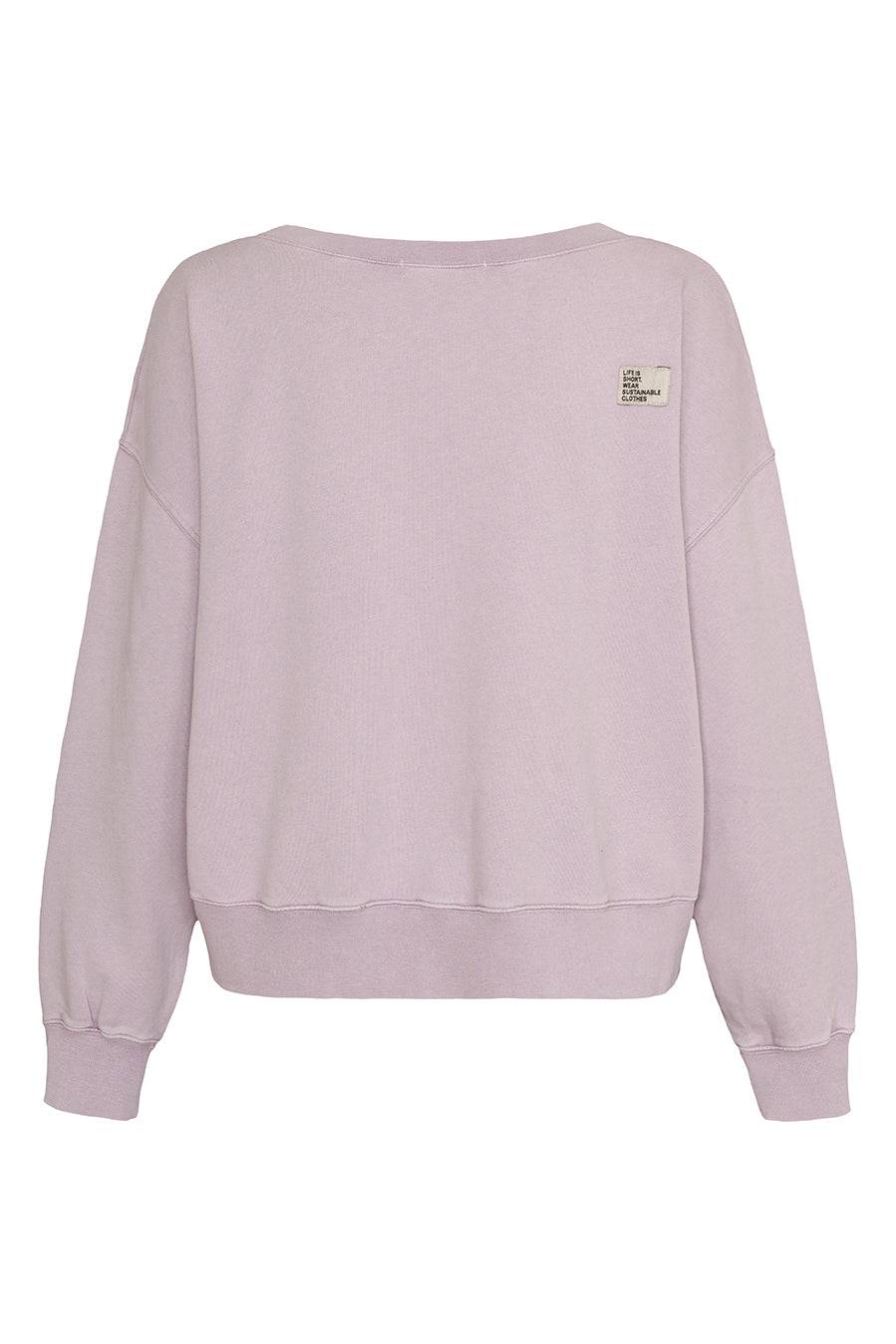 Liv Bergen Sweater square "100% Organic Cotton" in lilac Kostenlose Rückgabe