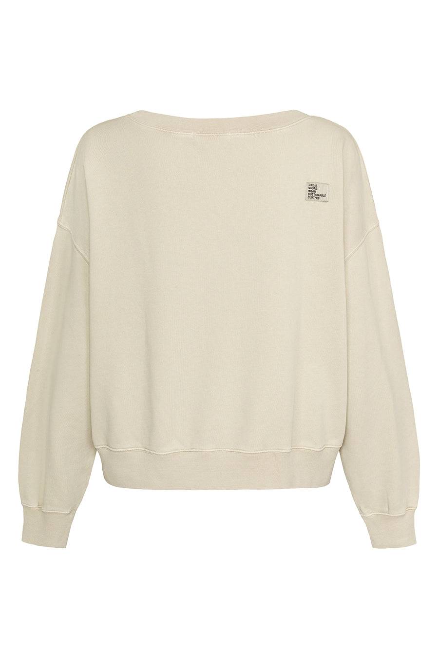 Liv Bergen Sweater square "100% Organic Cotton" in buttercreme zollfrei
