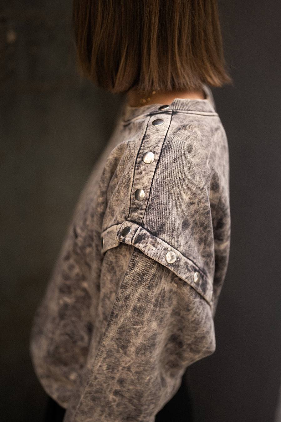 Liv Bergen Sweater Rivets in phantom Neueste Mode