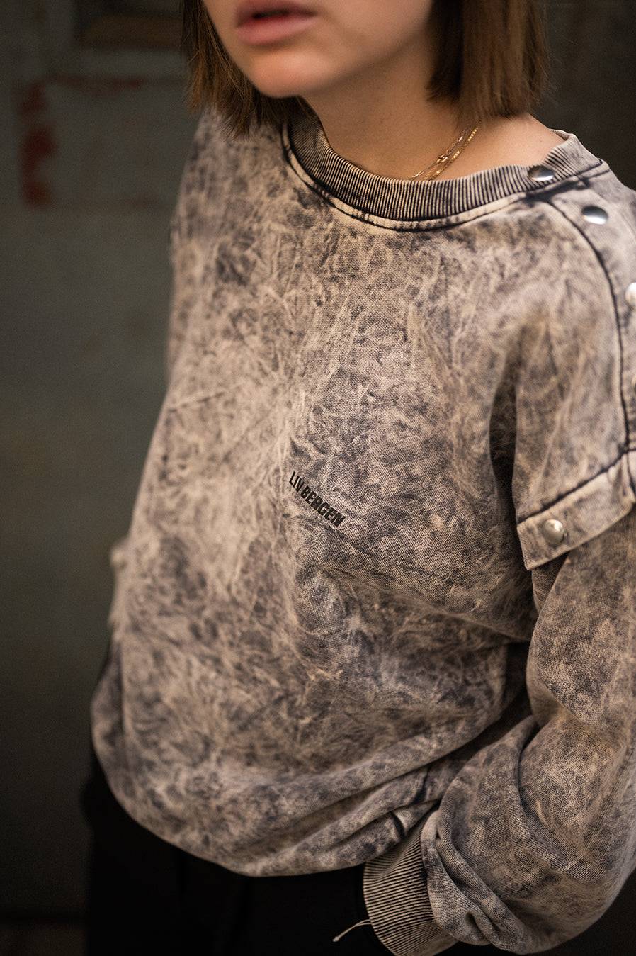Liv Bergen Sweater Rivets in phantom Neueste Mode