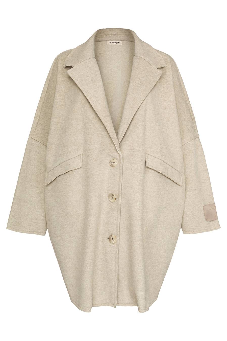 Liv Bergen Oversized Mantel in sand Super Sparpreis