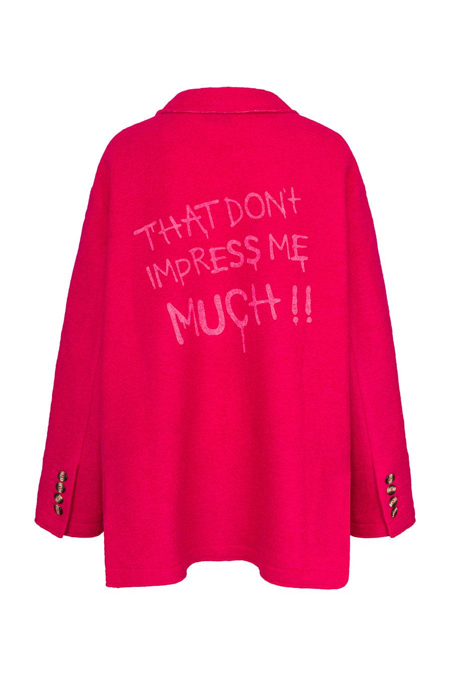 Liv Bergen Oversized Jacke "THAT DON'T IMPRESS ME MUCH" in pink Bis zu 55% Rabatt