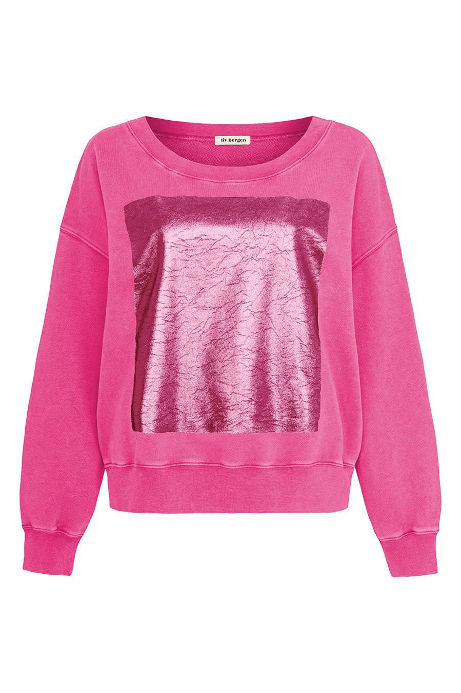 Liv Bergen Sweater square "100% Organic Cotton" in rose Discount Store für neue Produkte