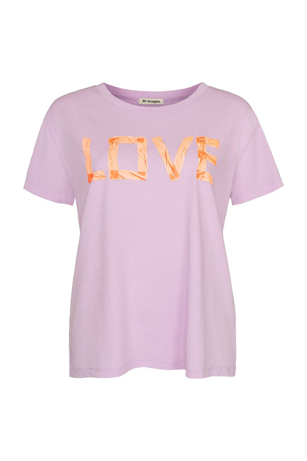 Liv Bergen T-Shirt LOVE in soft lilac Outlet