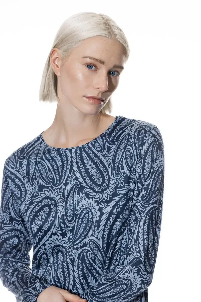 Merxx Nachthemd langarm Serie Floral Paisley Limitierter Zeitrabatt