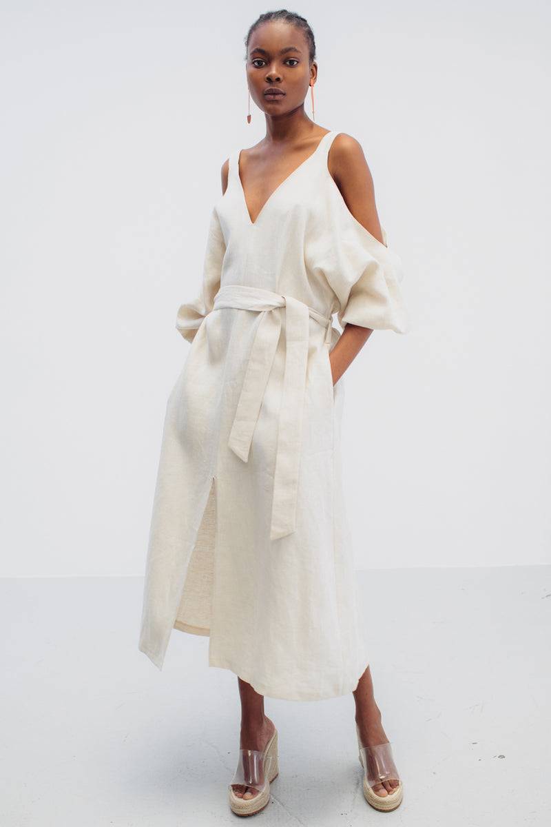 Mykke Hofmann Leinenkleid Kippie Kostenloser Versand international