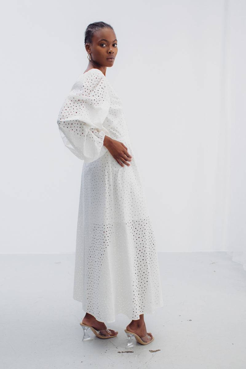 Mykke Hofmann Spitzenkleid Kairo aus Bio-Baumwolle Auslauf