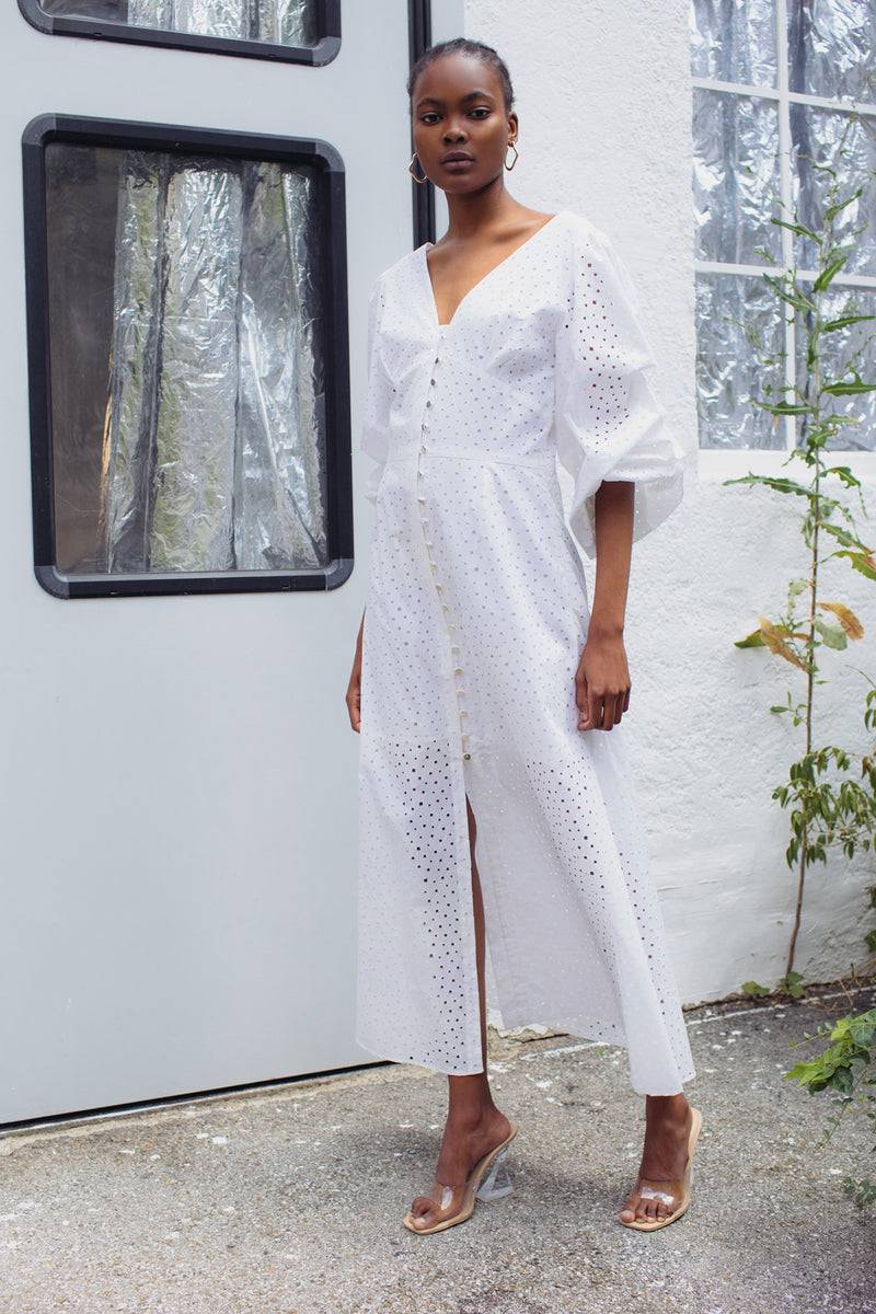 Mykke Hofmann Spitzenkleid Kairo aus Bio-Baumwolle Auslauf