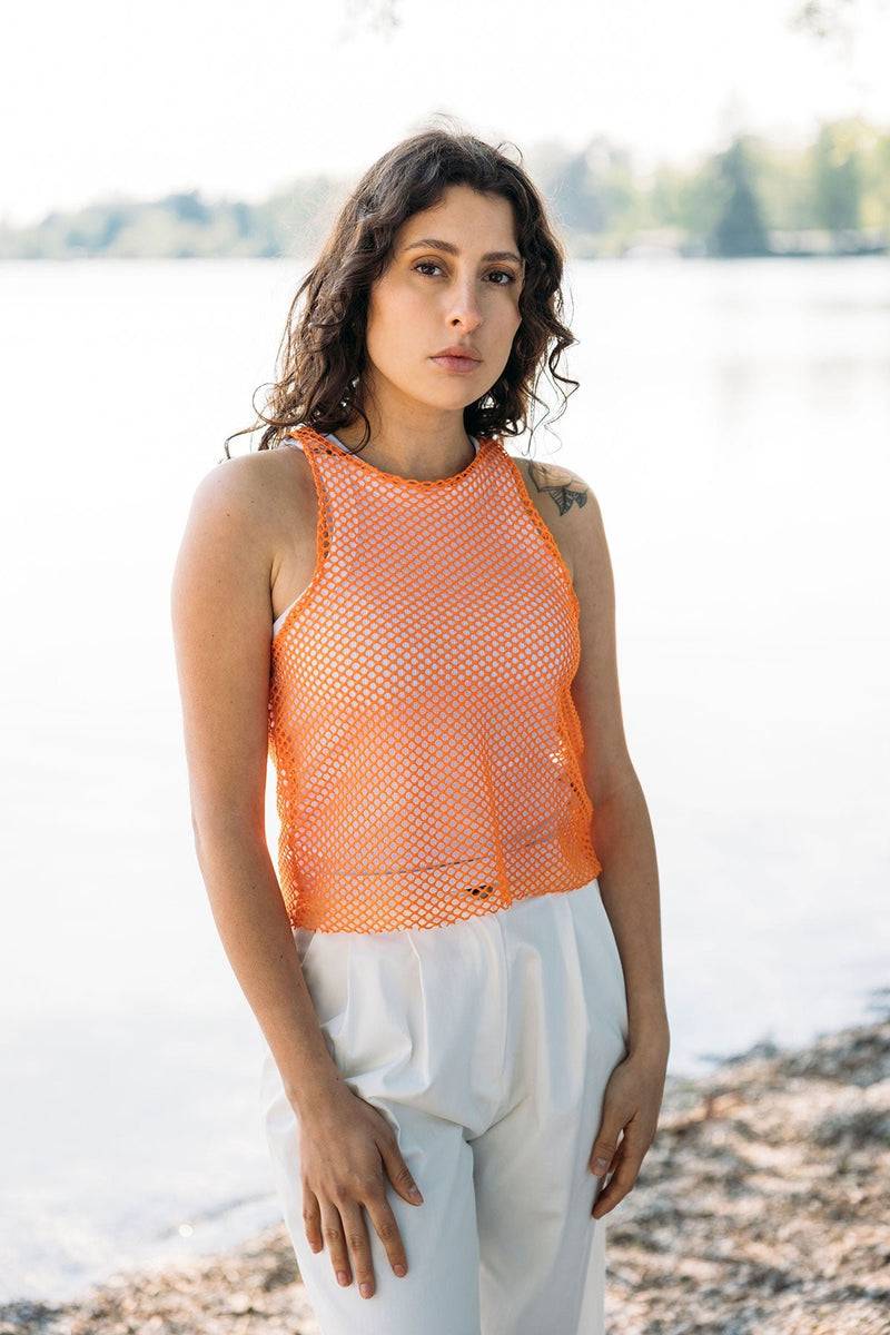 Mykke Hofmann Baumwoll-Mesh-Top Tila Blitzangebot
