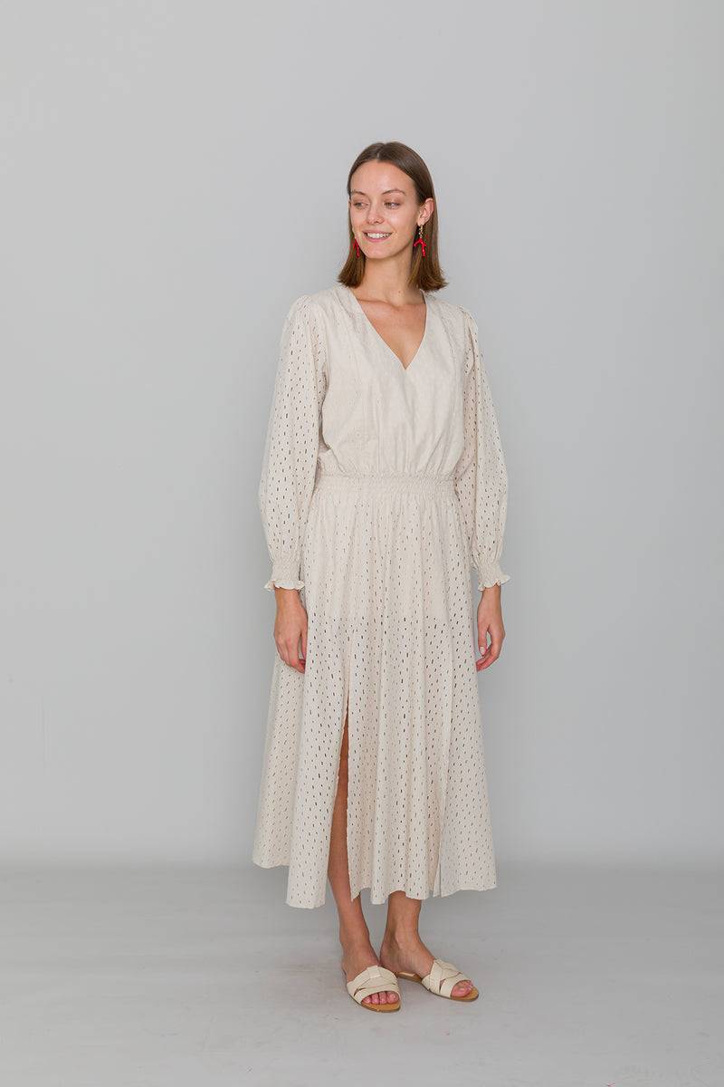 Mykke Hofmann Spitzenkleid Korva aus Bio-Baumwolle Sonderangebot der Fabrik