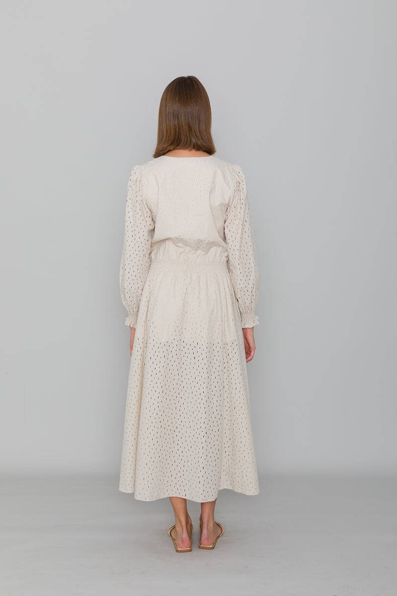 Mykke Hofmann Spitzenkleid Korva aus Bio-Baumwolle Sonderangebot der Fabrik