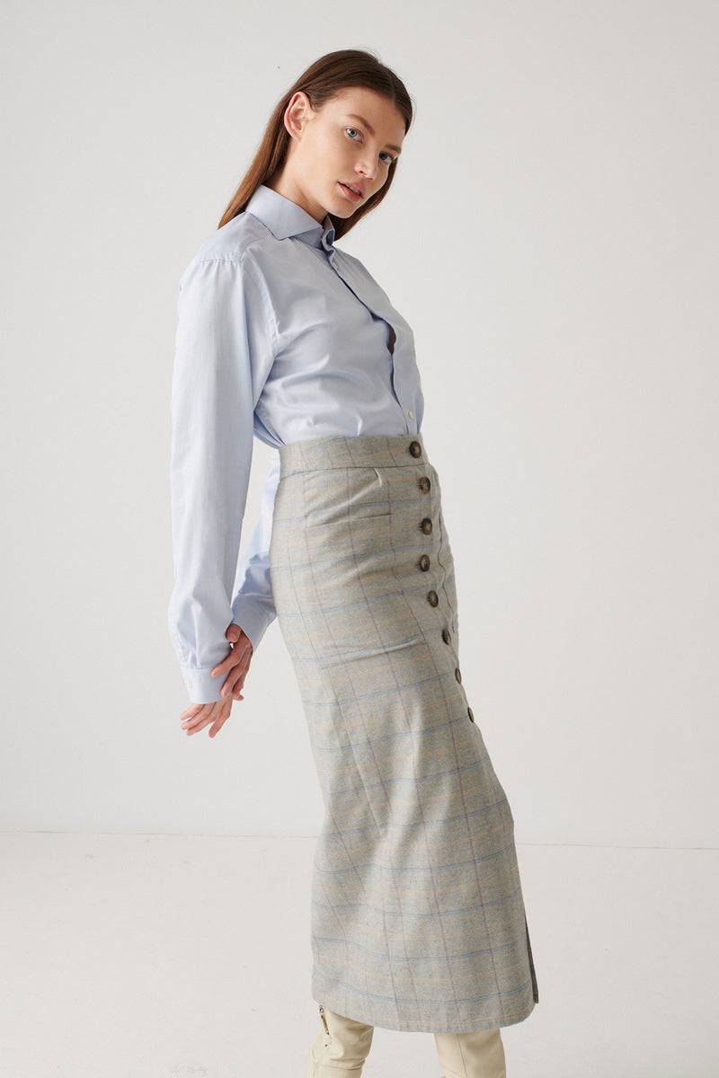 Mykke Hofmann Rock Ruth aus Bio Flanell Baumwolle Fabrik Onlineshop
