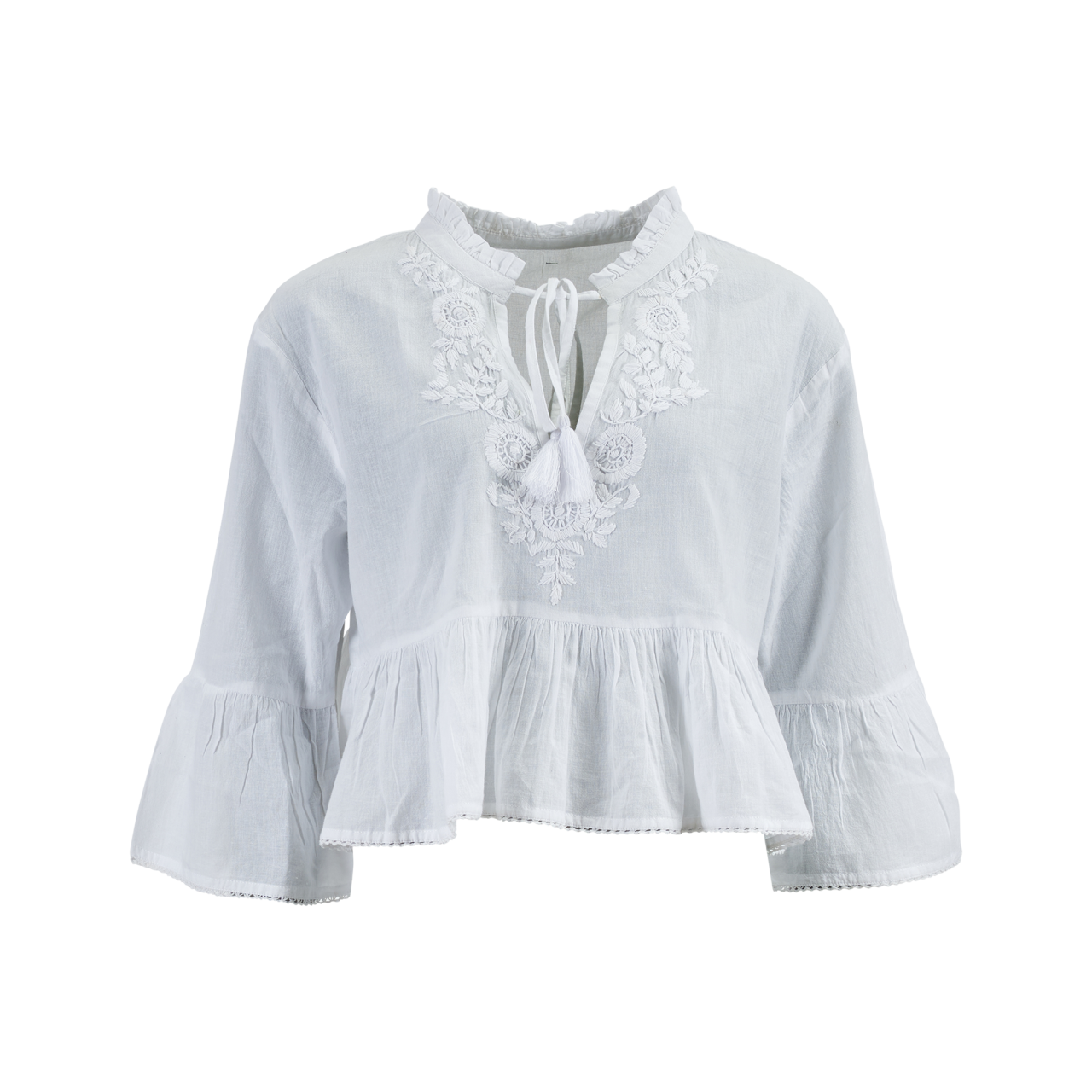 Nitzsche Accessoires Bluse für Damen mit Blumenstickerei Black Friday Preise