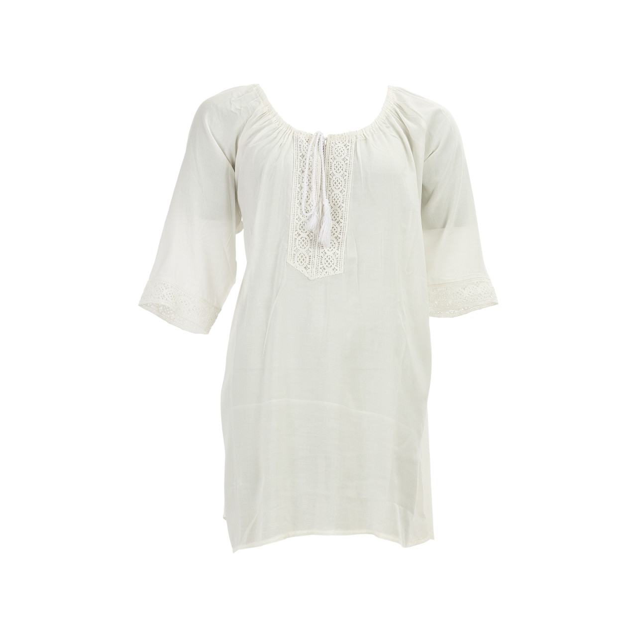 Nitzsche Accessoires Feminine Tunika mit Bändchen am V-Ausschnitt Schlussverkauf