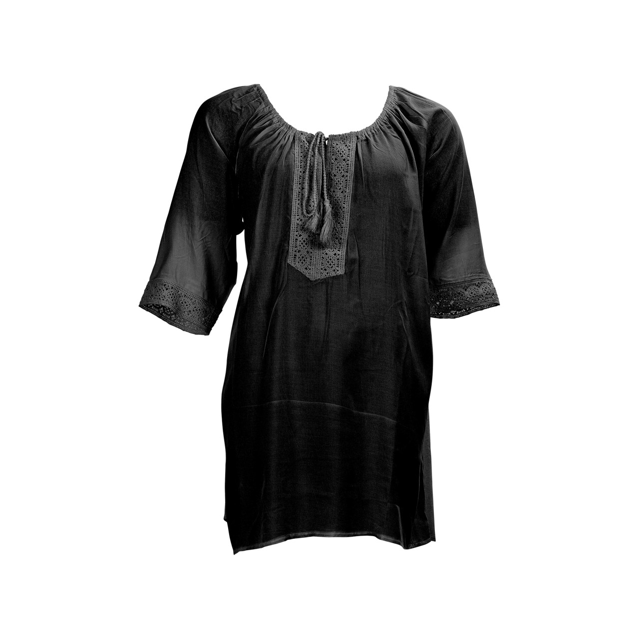 Nitzsche Accessoires Feminine Tunika mit Bändchen am V-Ausschnitt Schlussverkauf