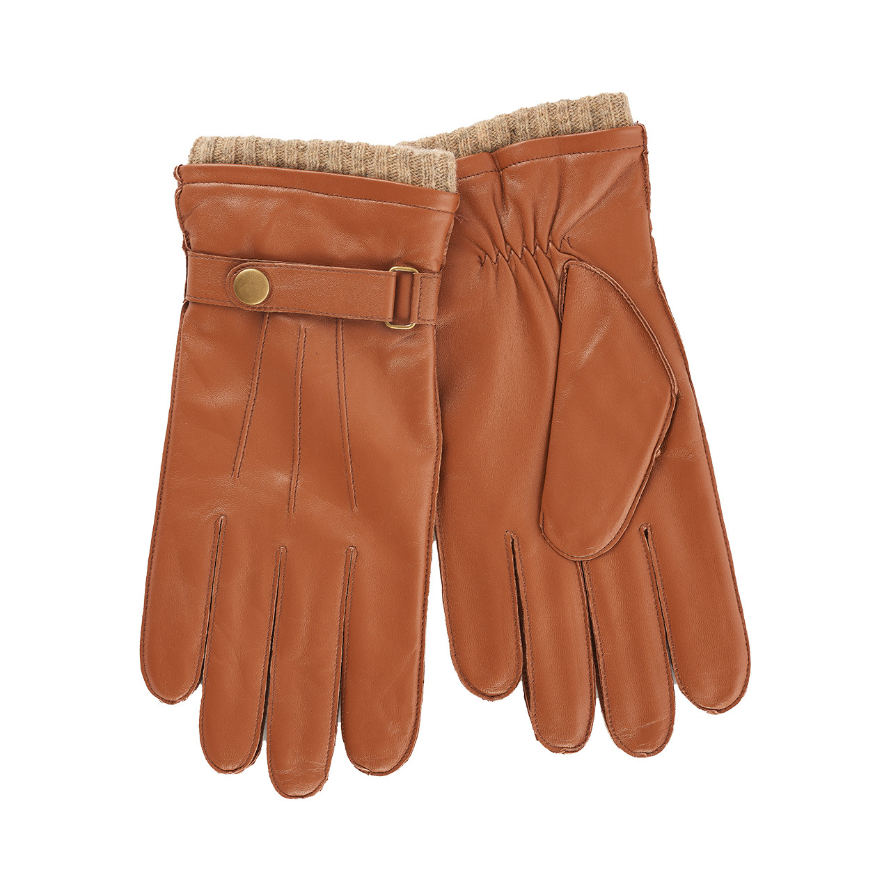 Nitzsche Accessoires Glattleder Handschuh mit Wollfutter für Herren Auslauf