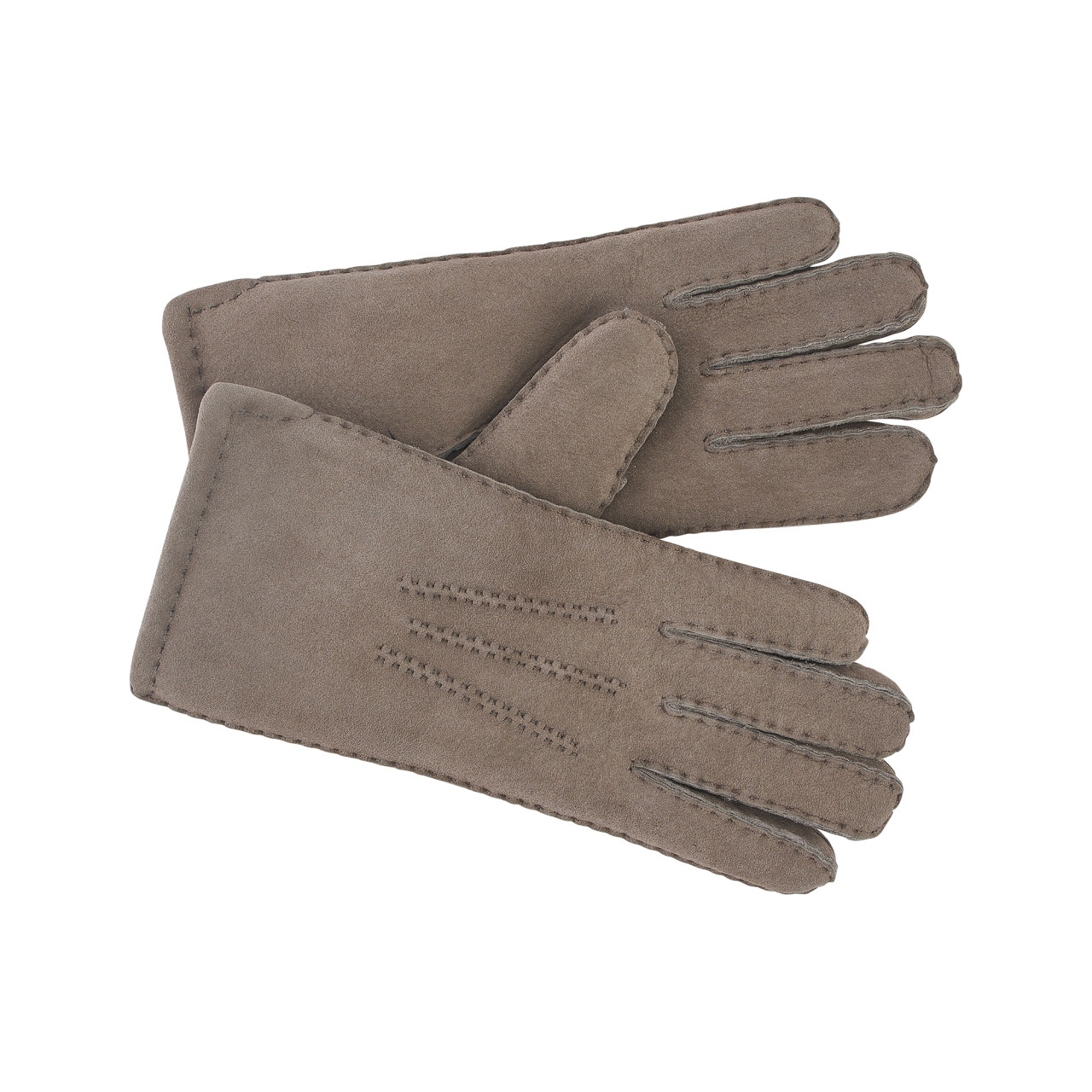 Nitzsche Accessoires Klassische Lederhandschuh mit Lammfell und Ziernähten Blitzverkäufe