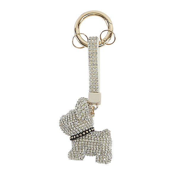 Nitzsche Accessoires Hochwertiger Schlüsselanhänger mit glitzernem Hund Kostenloser Versand