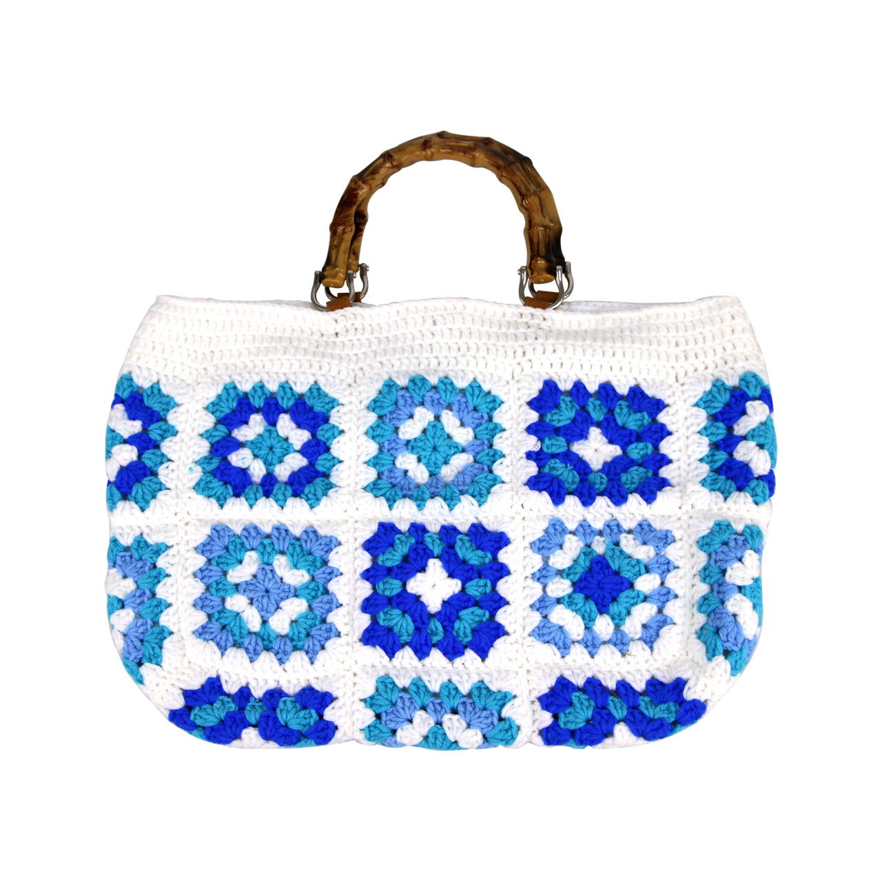 Nitzsche Accessoires Verspielte Häkeltasche mit Bambusgriff Preisnachlass