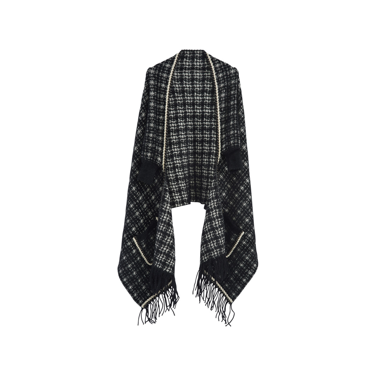 Nitzsche Accessoires Stilvoller Poncho mit Fransen für Damen VIP-Rabatte