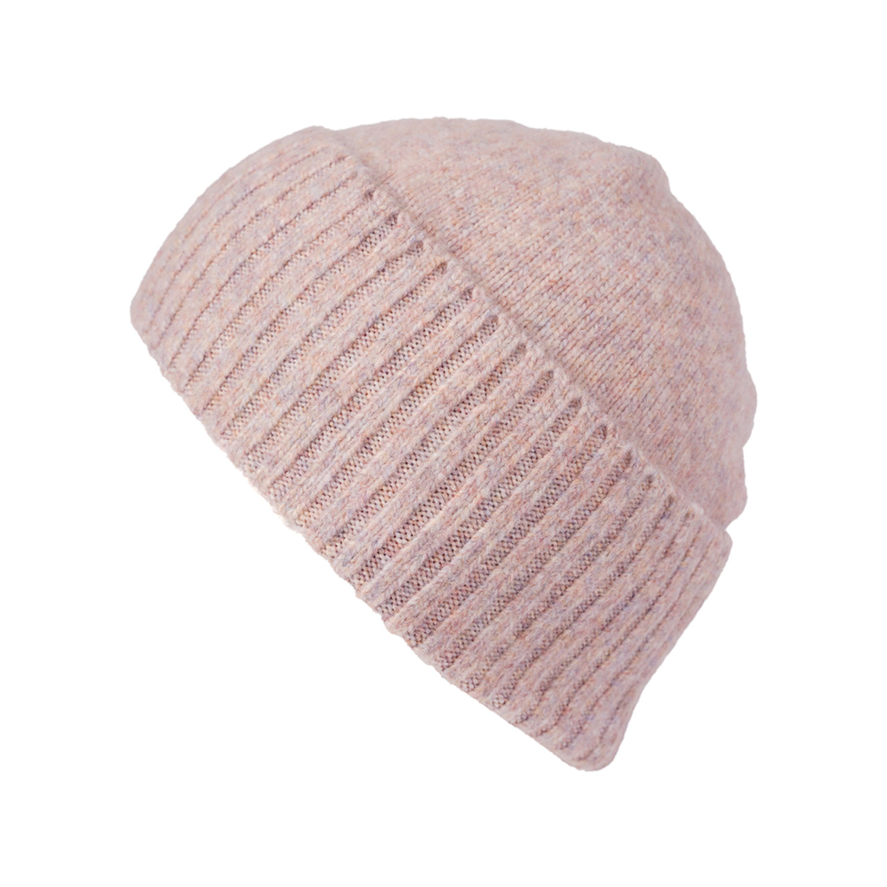 Nitzsche Accessoires Damenstrickmütze in melange Optik mit Umschlag Saisonale Angebote