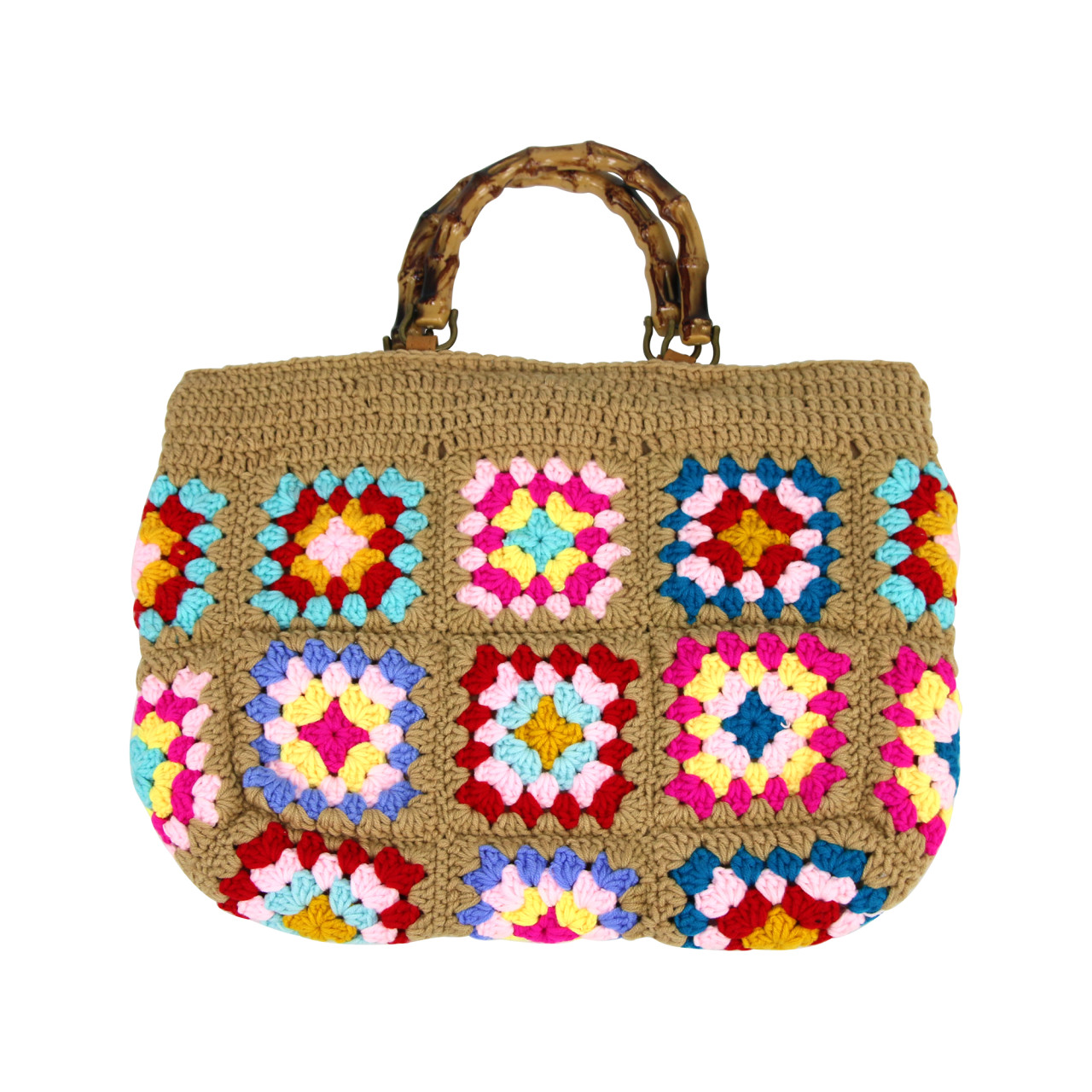Nitzsche Accessoires Verspielte Häkeltasche mit Bambusgriff Cyber Monday