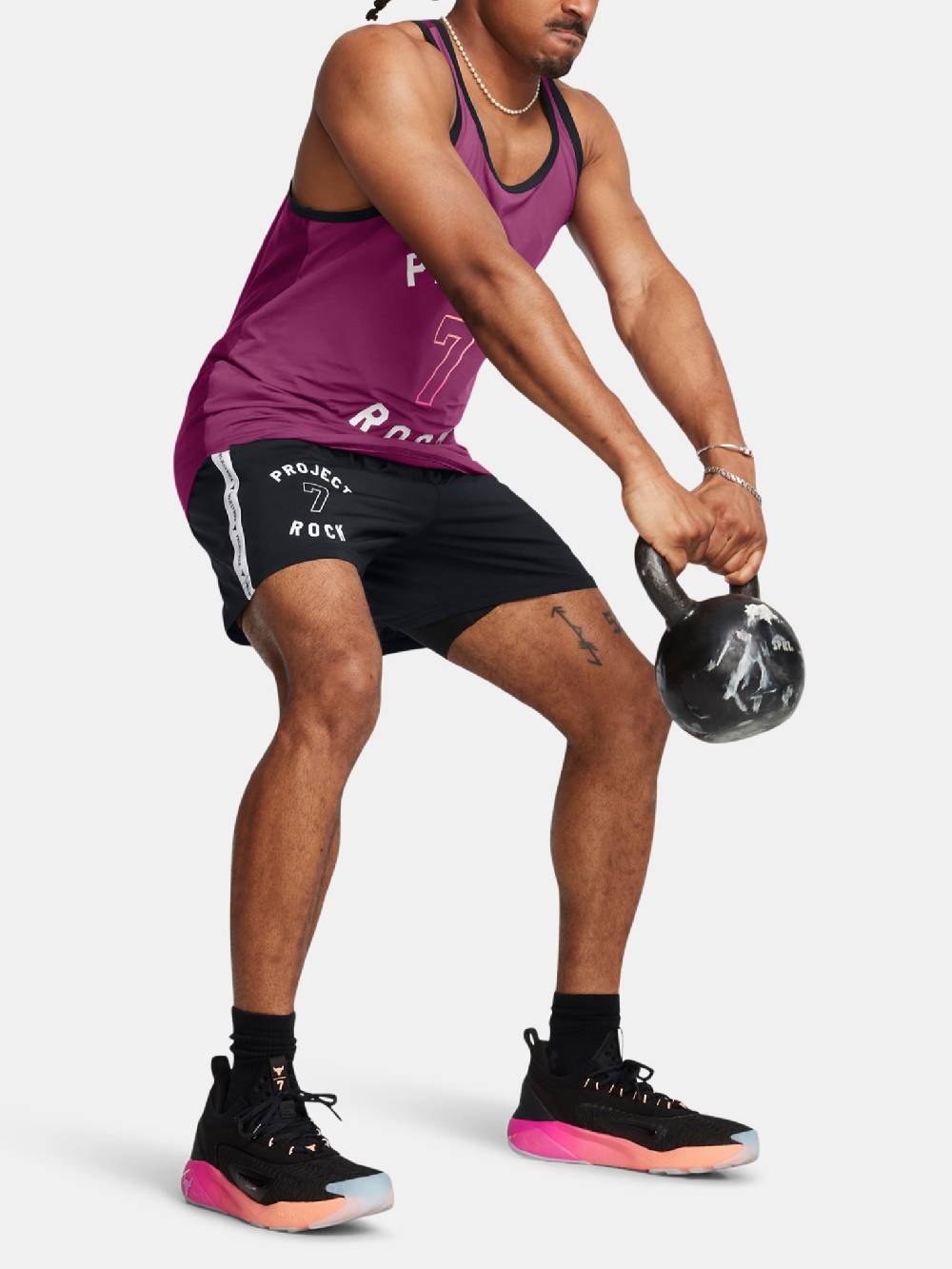 Under Armour Project Rock Mesh Short BOH Shorts Kostenloser Versand international