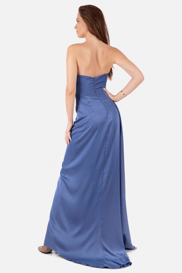 Prestije Drapiertes Maxikleid mit Beinschlitz Fabrikladen
